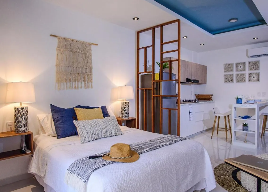 500M To Beach L King & Queen Beds Kitchen L Pool Patio Gym Bikes Ac 20205 Lägenhet Playa del Carmen